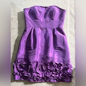 Max & Cleo Strapless Mini Cocktail Dress - Purple